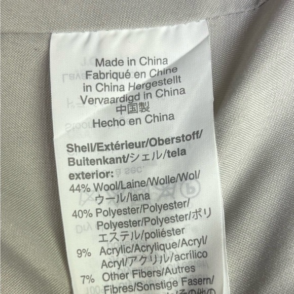 J Crew Italian Stadium Cloth Wool Blend  Coat Size 12 Color Heather Dusk - Picture 14 of 16